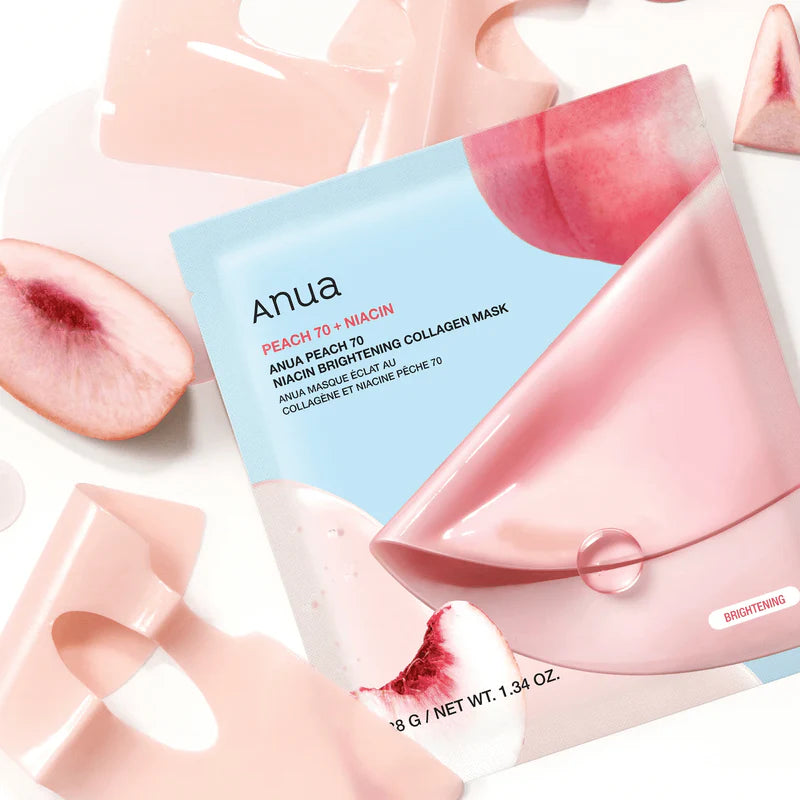 Anua Peach Collagen Niacinamide Mask for Instant Brightening and Radiance
